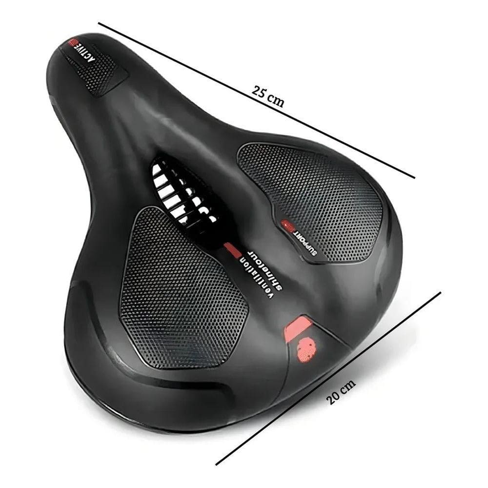 2X Banco Selim Bicicleta 2 Molas Largo Fita Refletiva Segura