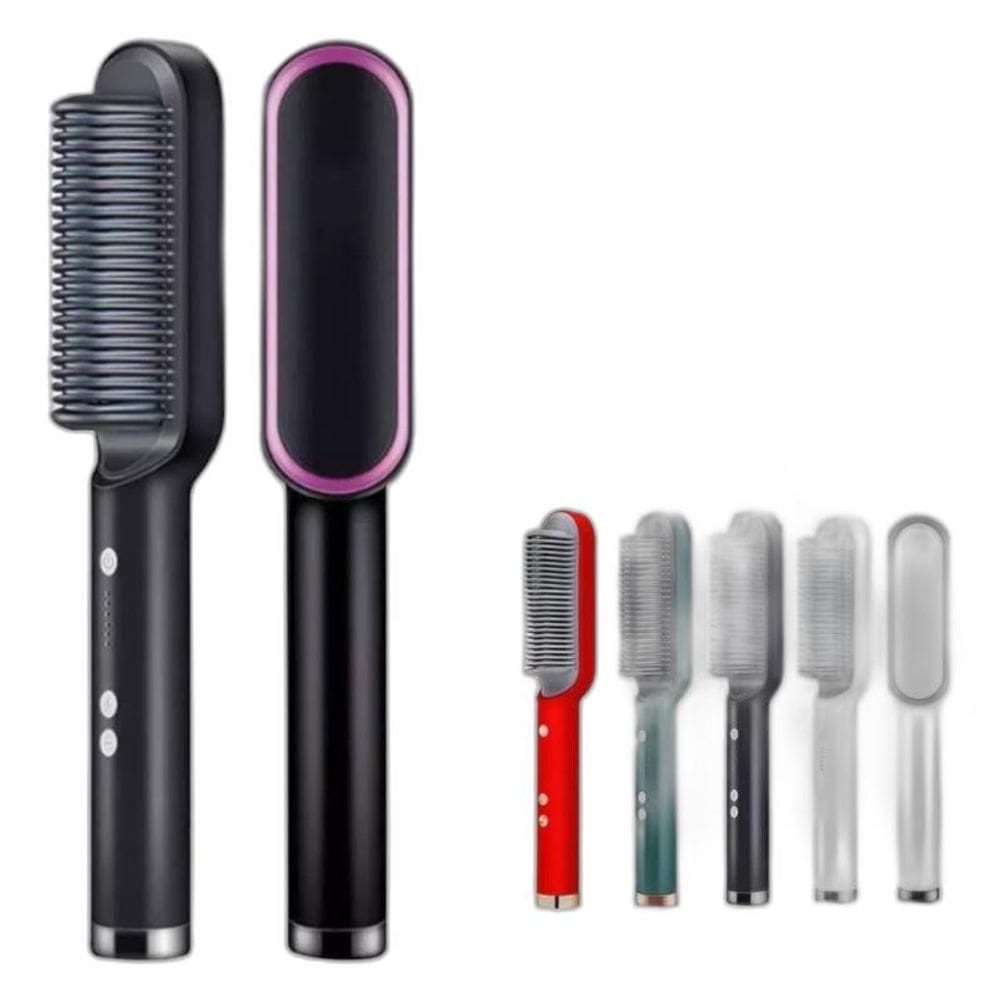 Escova Alisadora Cabelo Pente Elétrico Portátil Bivolt