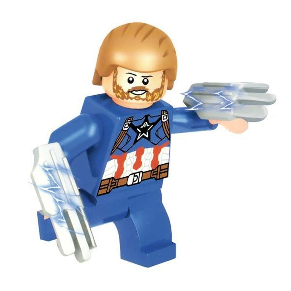 Boneco Avengers Bloco De Montar Com Lego Capitão América