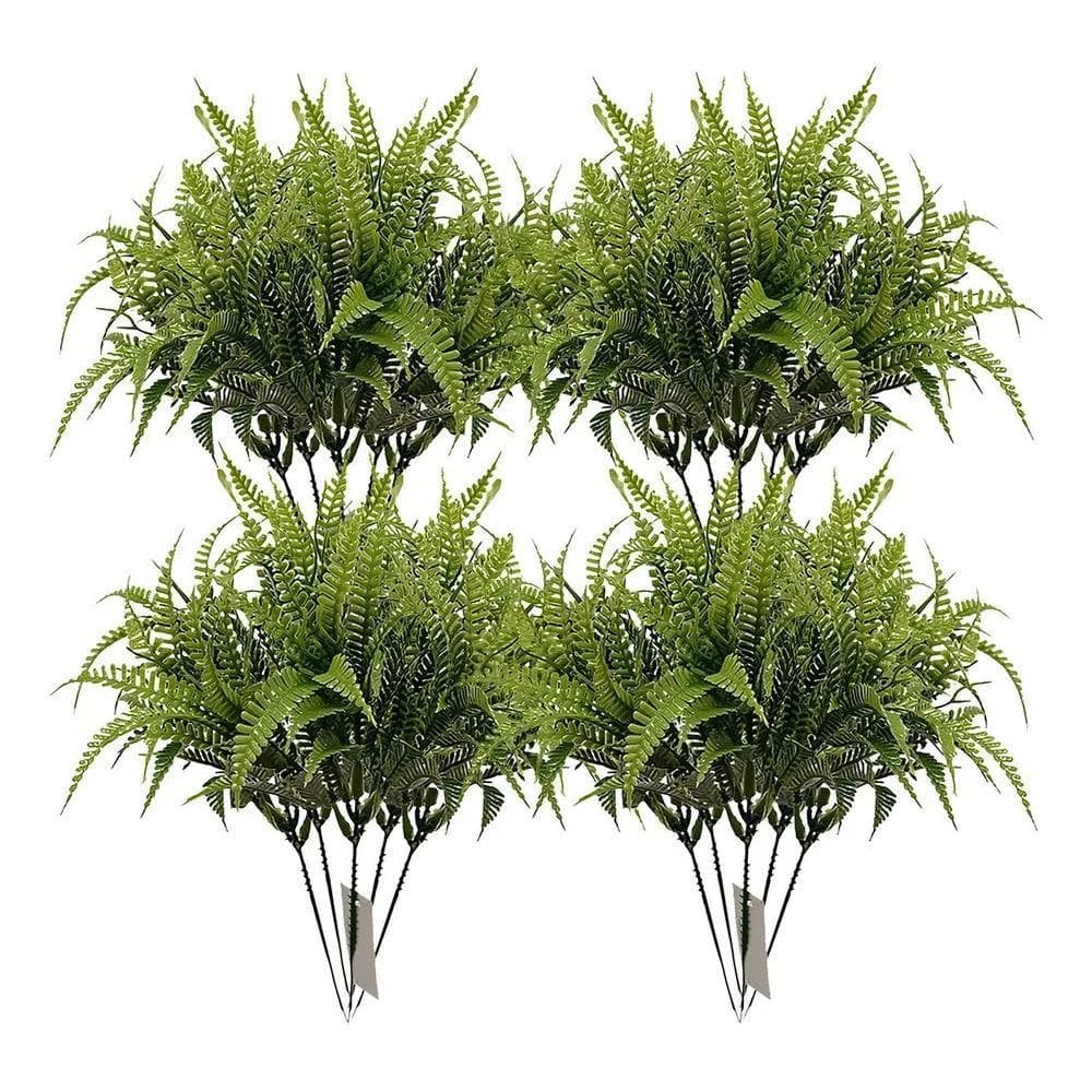 2X Kit 4 Buquê De Samambaia Plantas Artificiais Pick Toque R