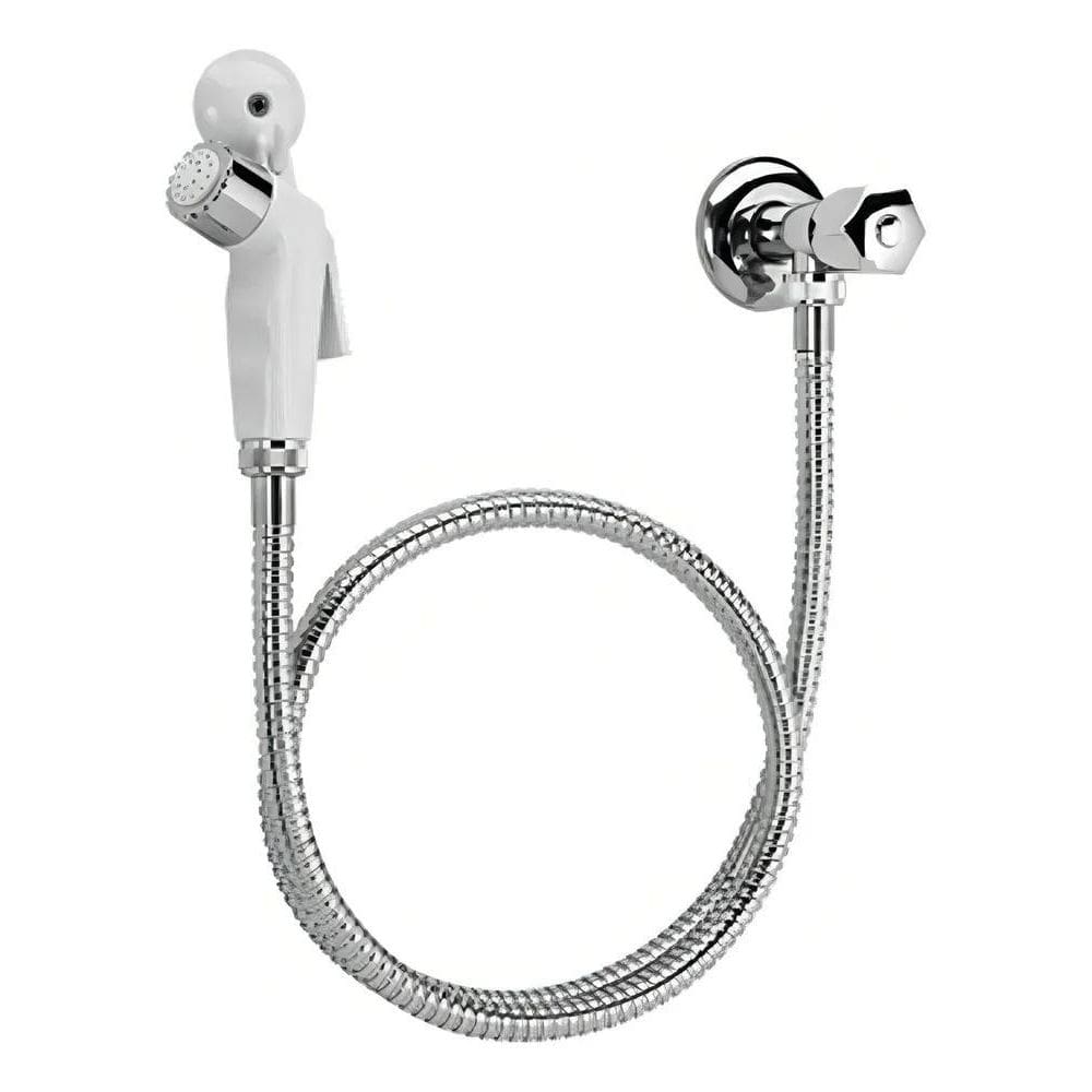 Ducha Higiênica Completa Abs Branco Com Registro 1/4 Volta A