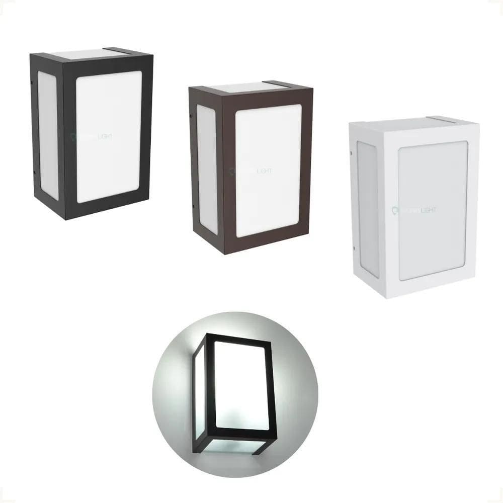 2X Arandela Alumínio 5 Vidros 17 Cm Foco Externa Parede E27