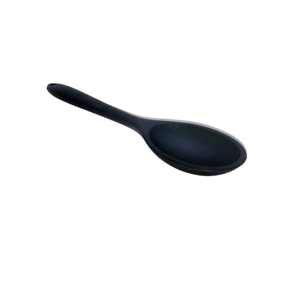 Colher Multiuso De Silicone Preto 22,5 Cm