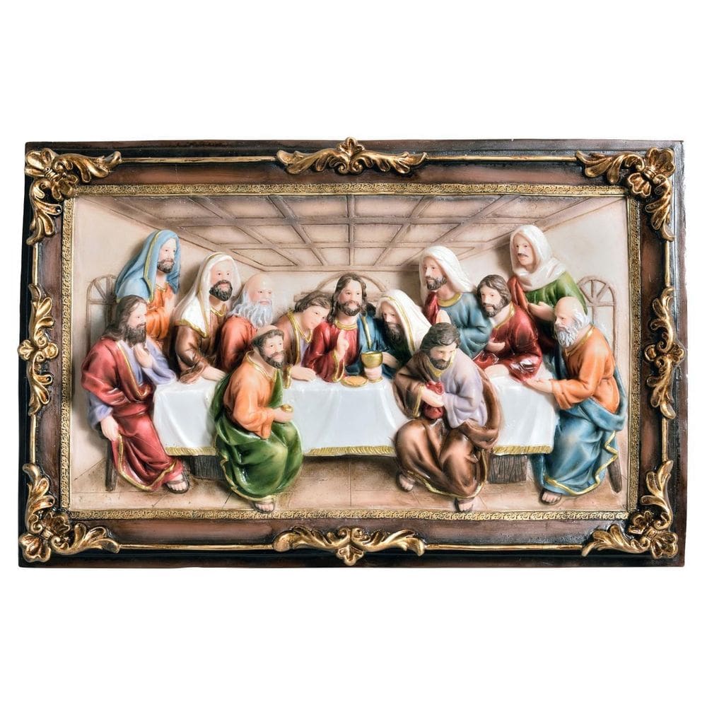 Quadro Santa Ceia Páscoa Decorativo Antiguidade 40Cm