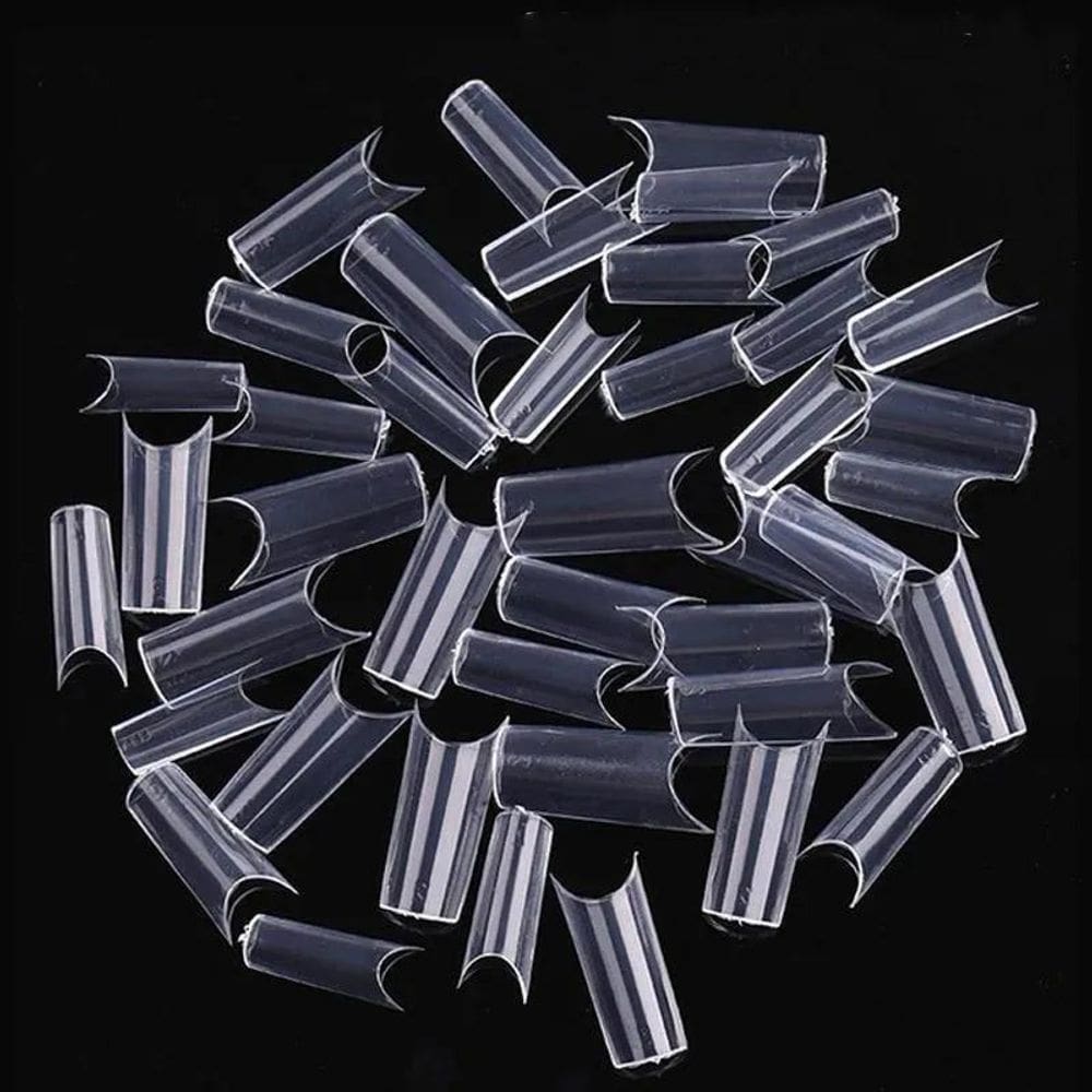 Tips 100 Unhas Curvatura C Transparente Para Unhas De Gel A.