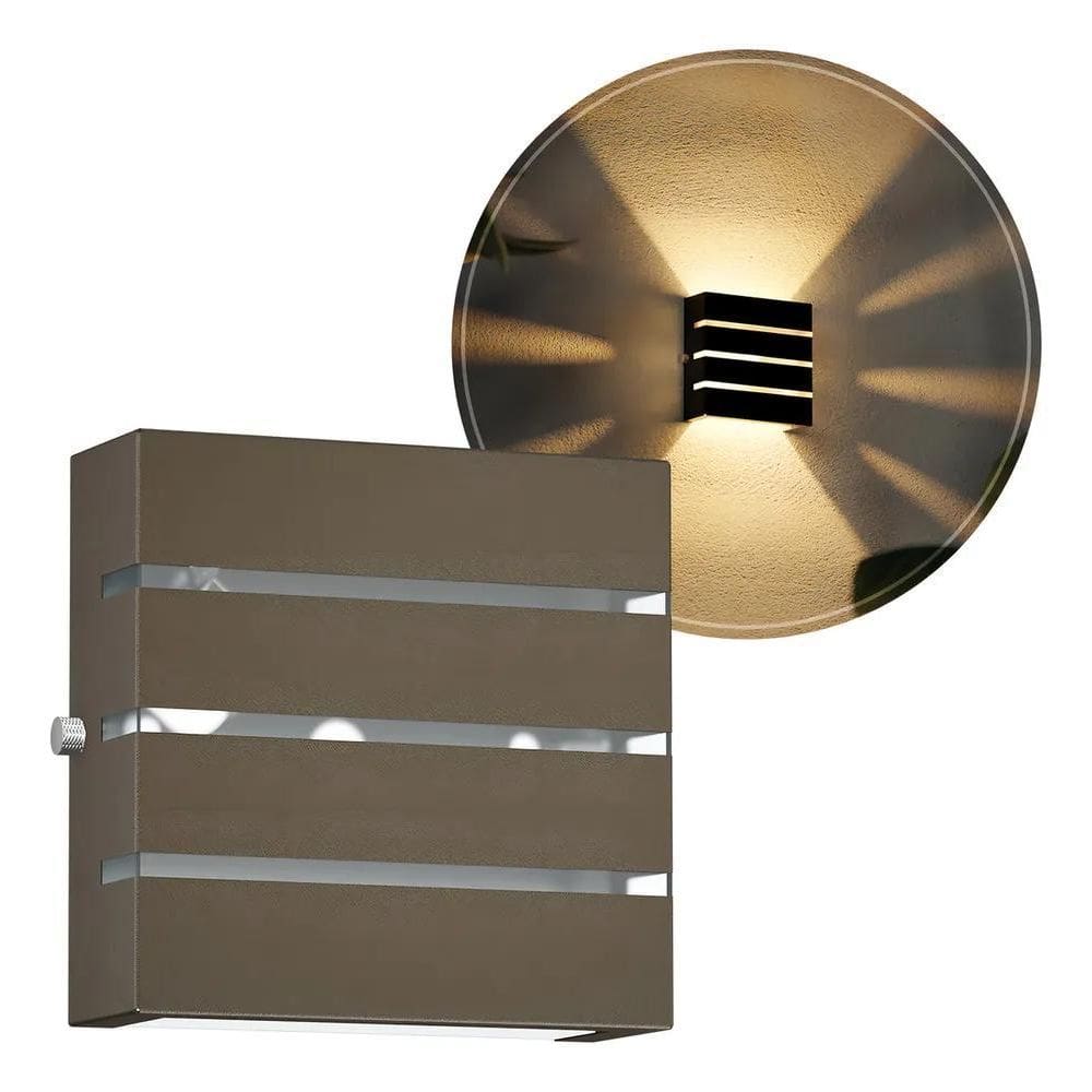 2X Arandela Slim Externa 2 Frisos 2 Focos Alumínio Parede Mf