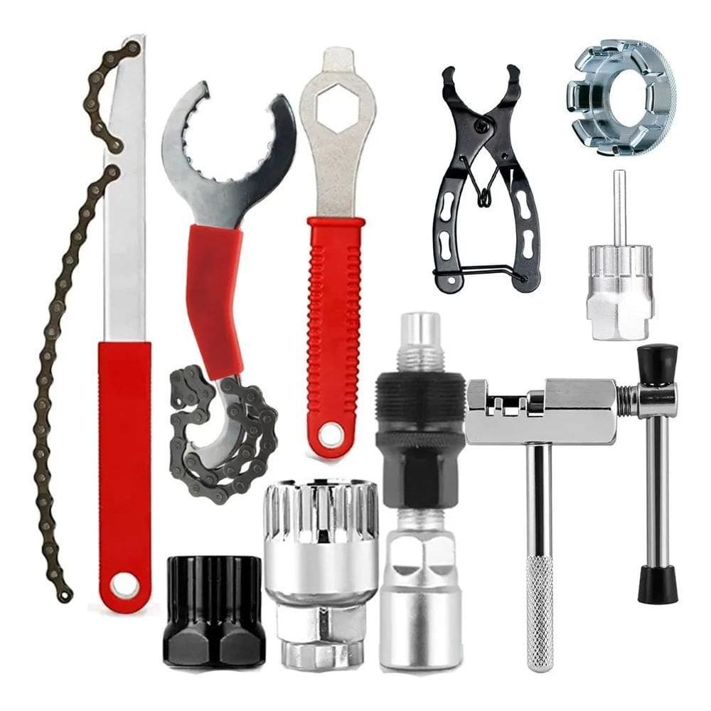 2X Kit 10 Chaves Extrator Pedivela Movimento Central Catraca