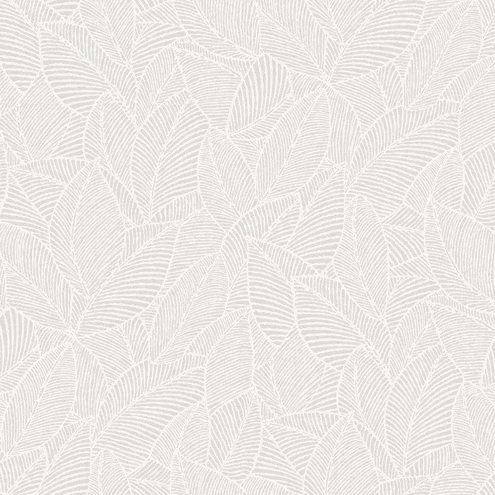 Papel Parede Essencial Folhagem Branco Ess1040