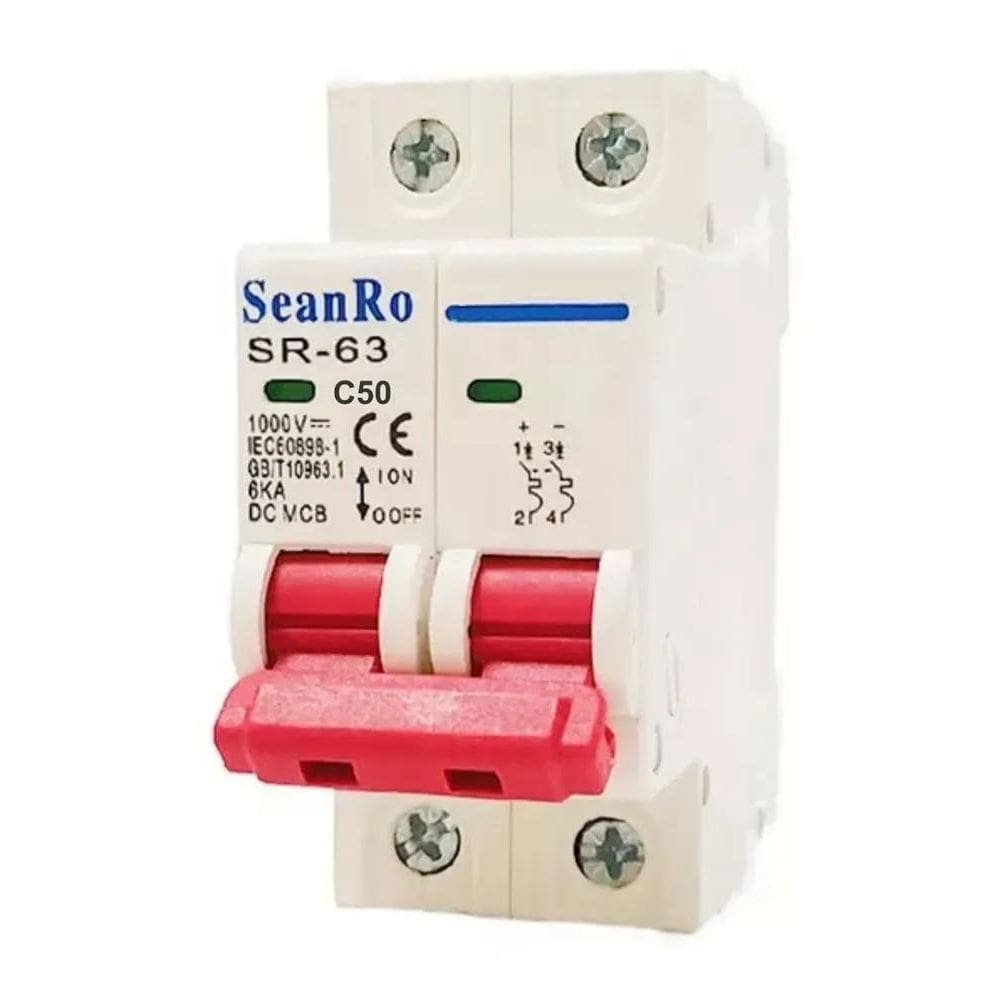 2X Disjuntor Cc 16A 20A 25A 32A 40A 50A 63A Solar Fotovoltai