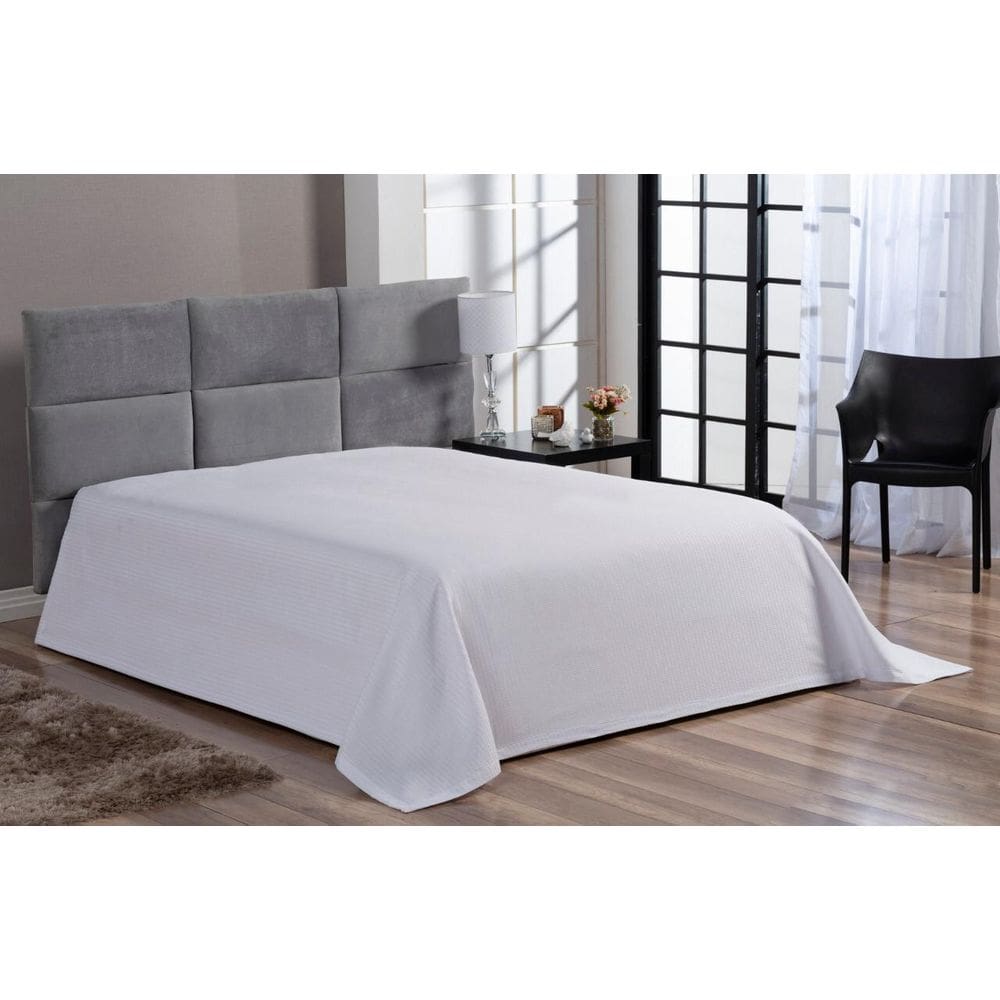 Cobre Leito Colcha Piquet Liso Casal King Branco Avulso