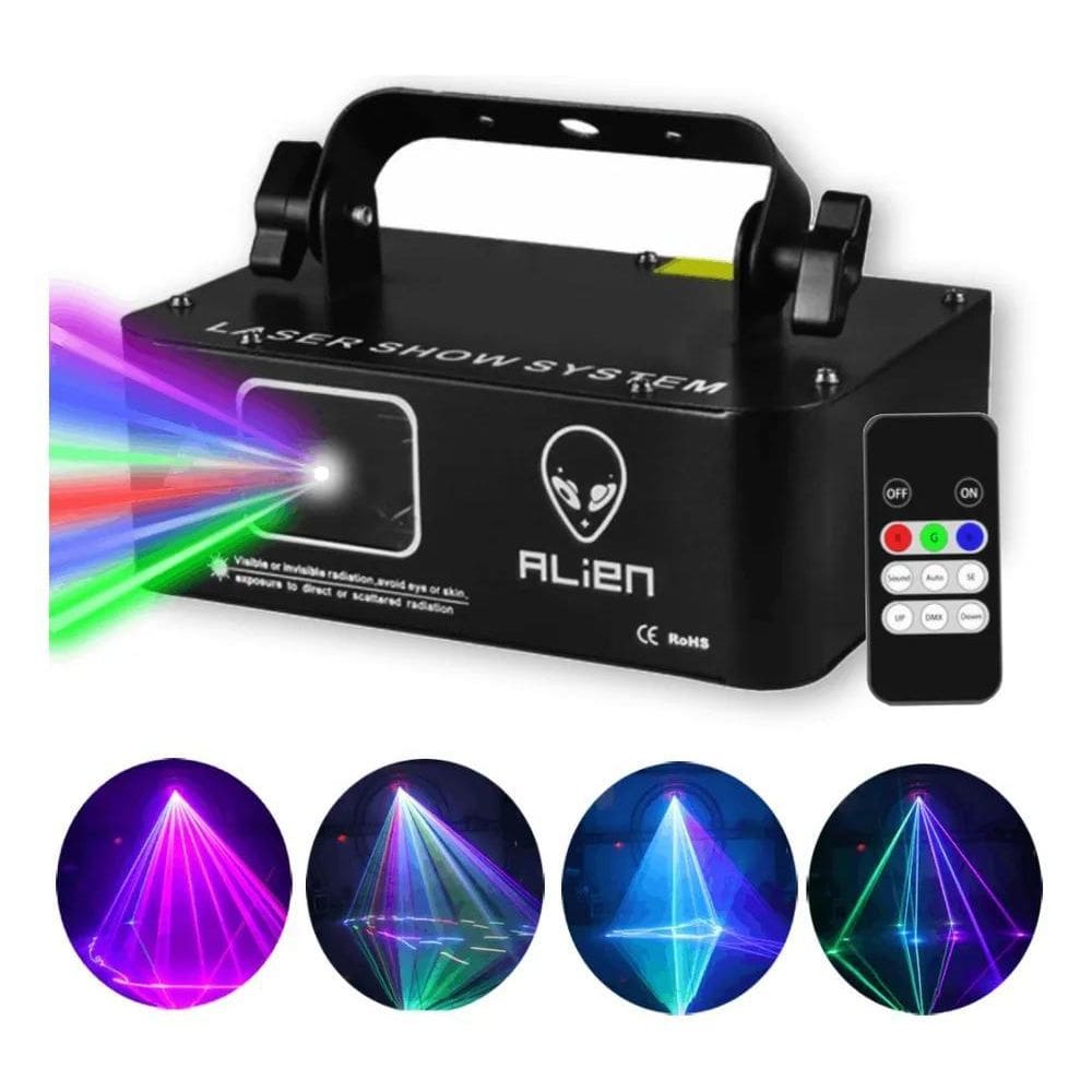 Laser Show Alien Rgb 500Mw Dmx Dj Iluminação + Controle