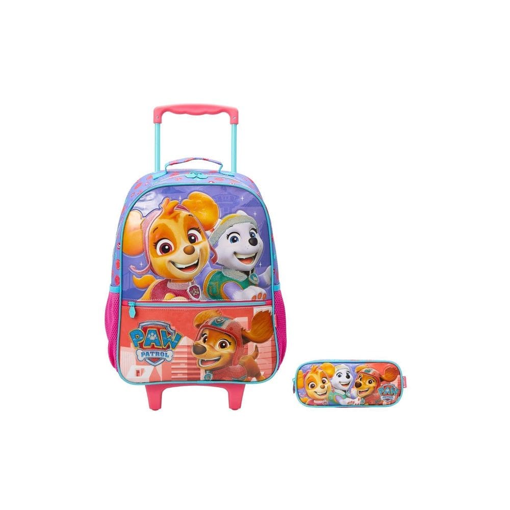 Kit Patrulha Canina G Skye Mochila Rodas + Estojo Triplo