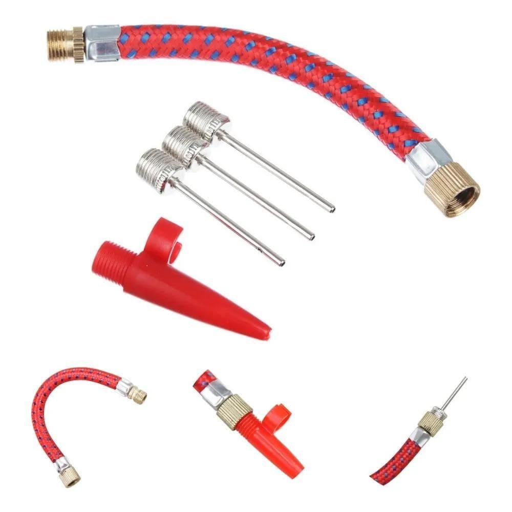 2X Kit Acessórios Para Bomba De Ar Bicos Encher Bolas 7 Peça