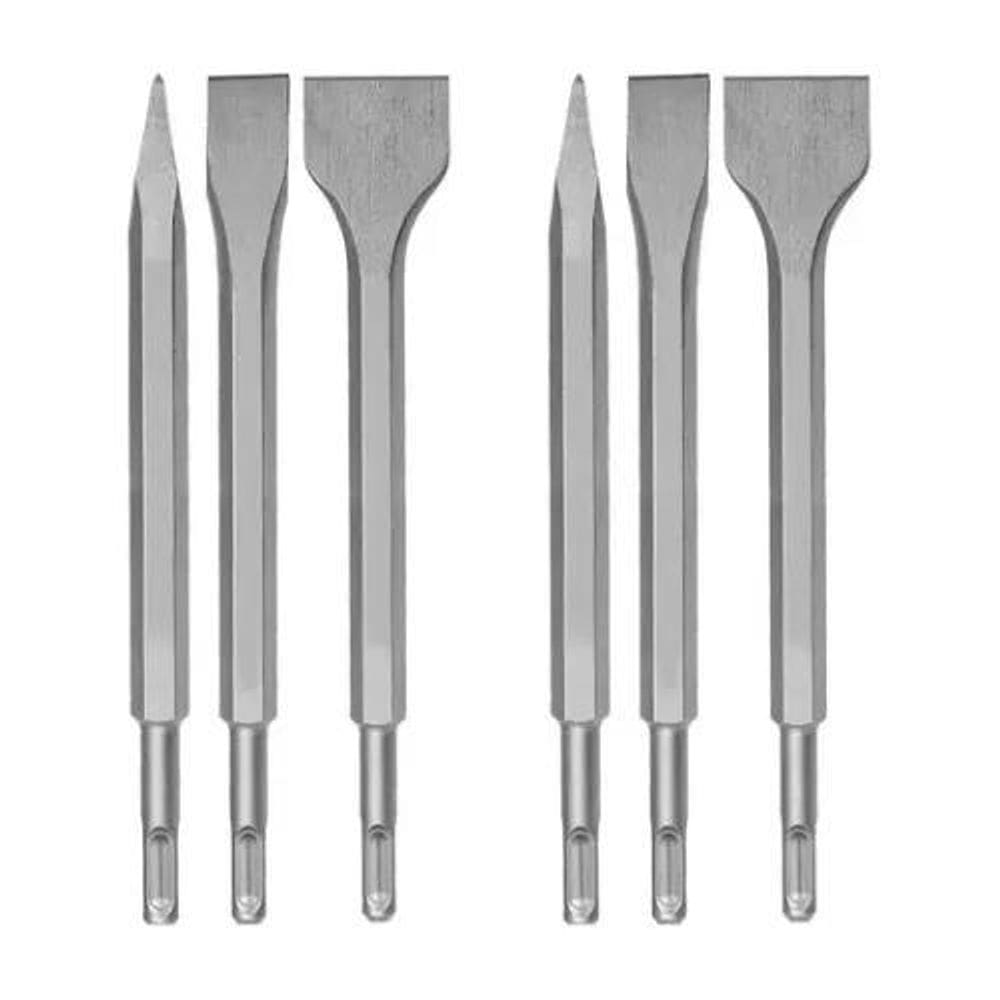 2X Jogo Sds Plus 2 Talhadeiras E 1 Ponteiro Martelete 250 Mm
