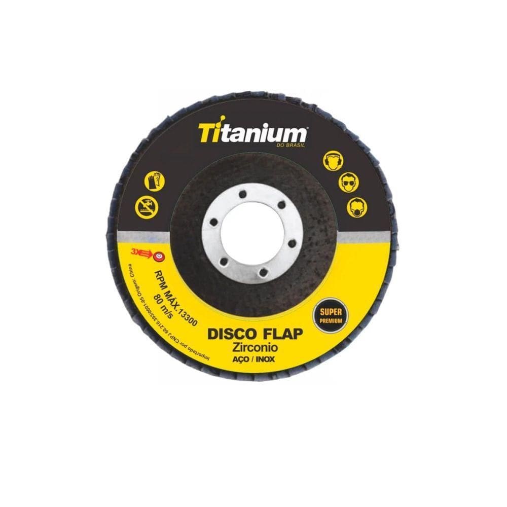 Kit 10 Discos De Corte 4.1/2 Flap Curvo Para Aço Titanium