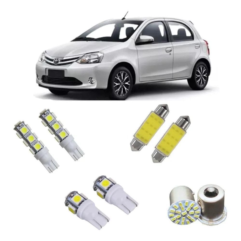 Kit Led Pingo Torpedo Toyota Etios Farolete Placa Teto Ré