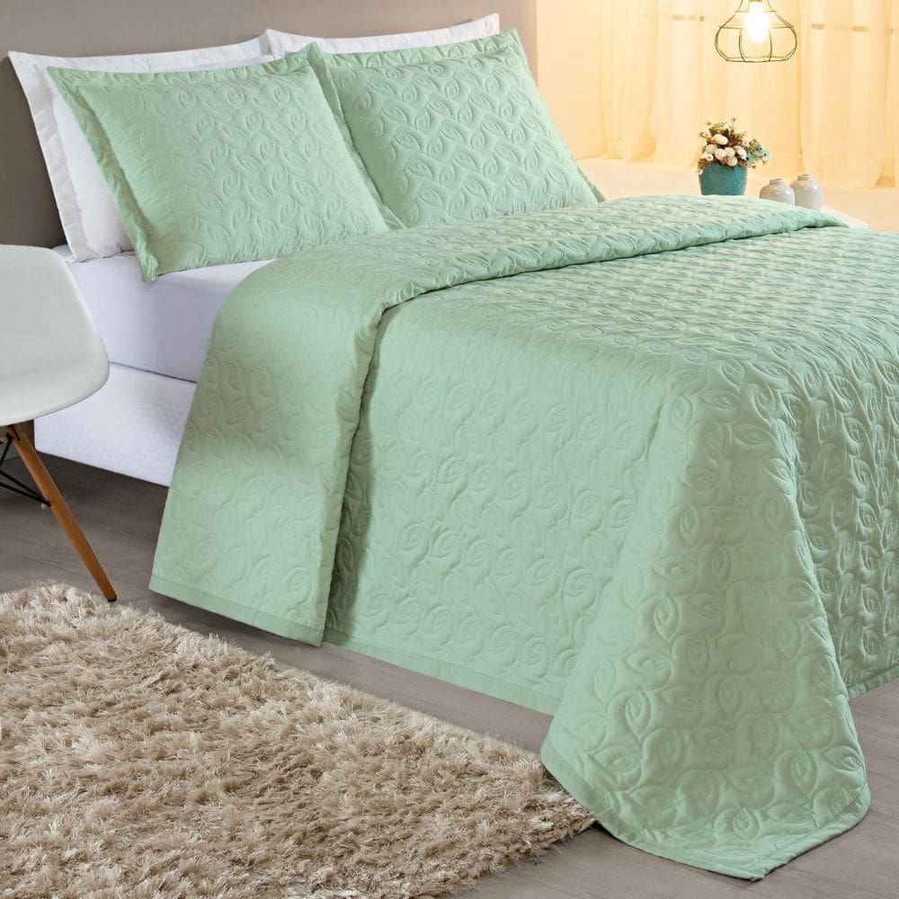 Conjunto Cama Casal King Size Agata Bordada 200 Fios Super