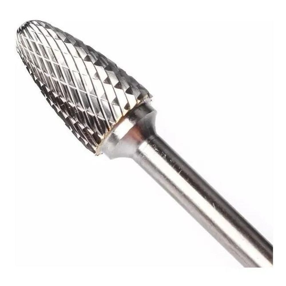 2X Lima Rotativa Metal Duro Cônica 12Mmx25 Árvore Arredondad