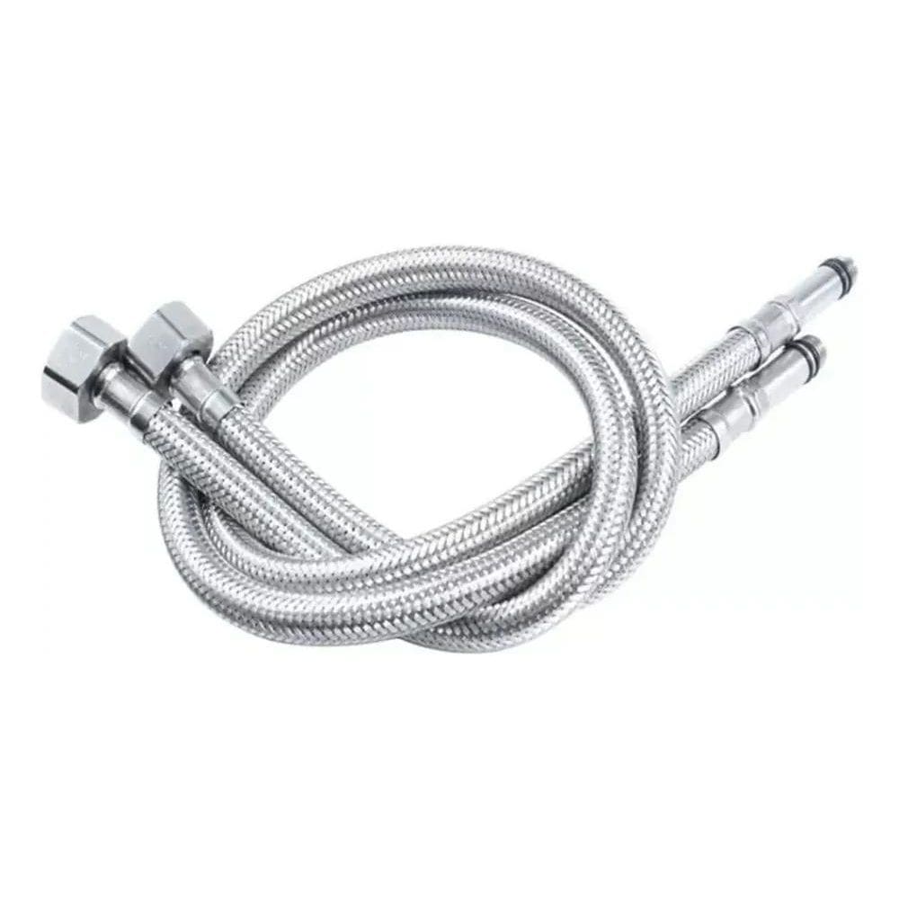 2X Engate Monocomando Par Mangueira Flexível Misturador 80