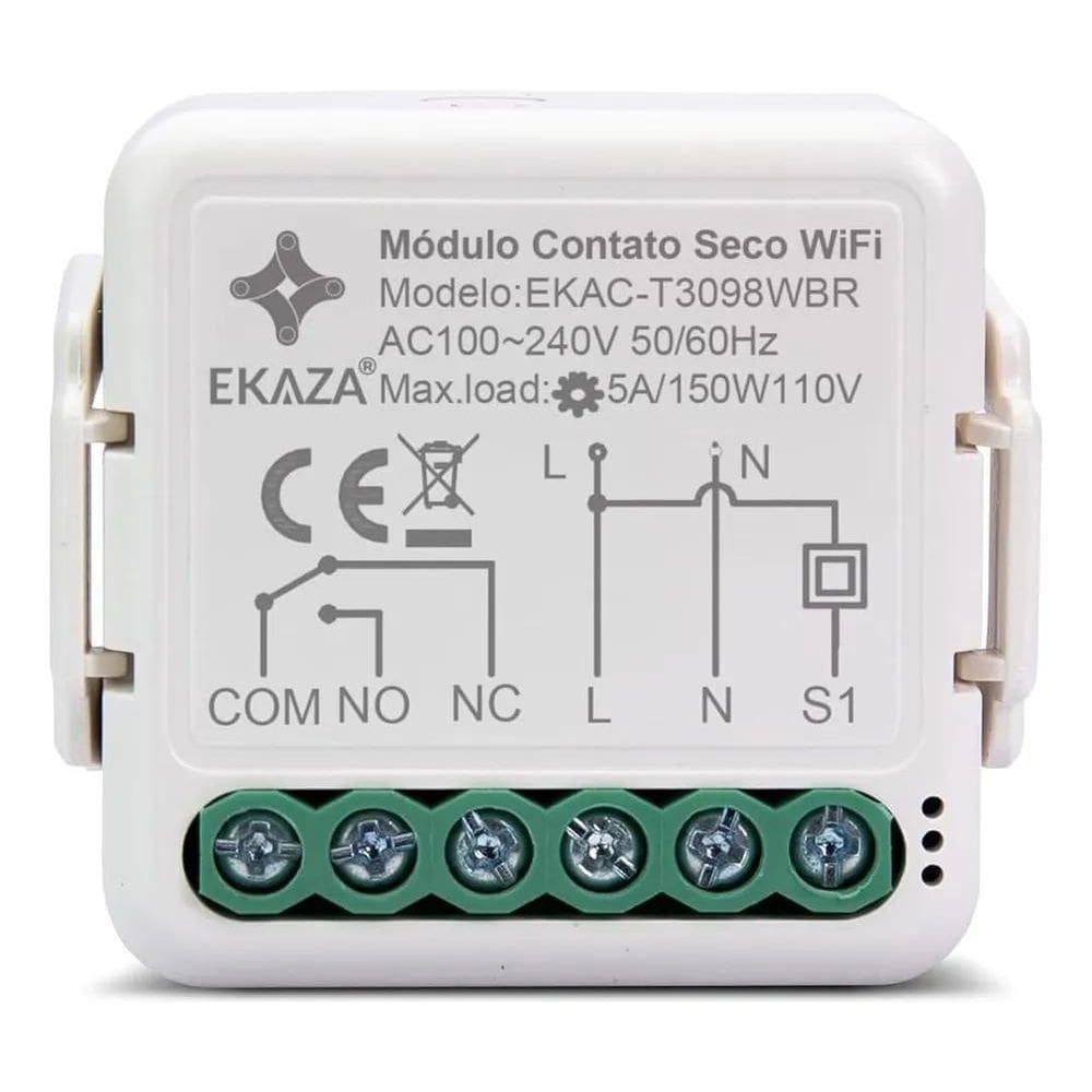 2X Interruptor Mini Contato Seco Wifi Alexa E Google Home