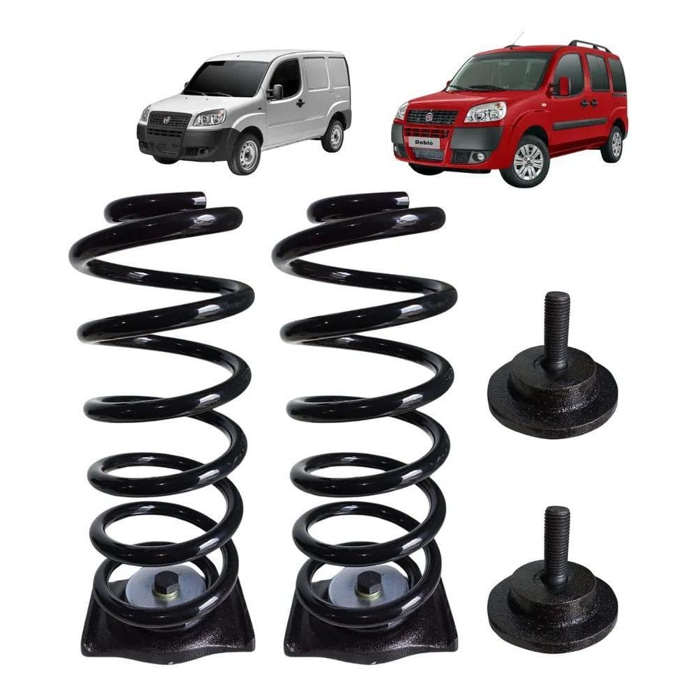 2X Kit Reforço Traseiro Fiat Dobl Cargo Ou Gnv 8/9Cm + Al