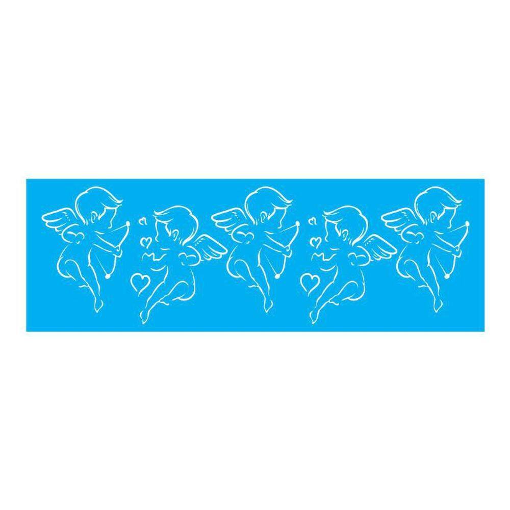 Stencil Tamako Anjos - 10X30Cm - Ref 7506