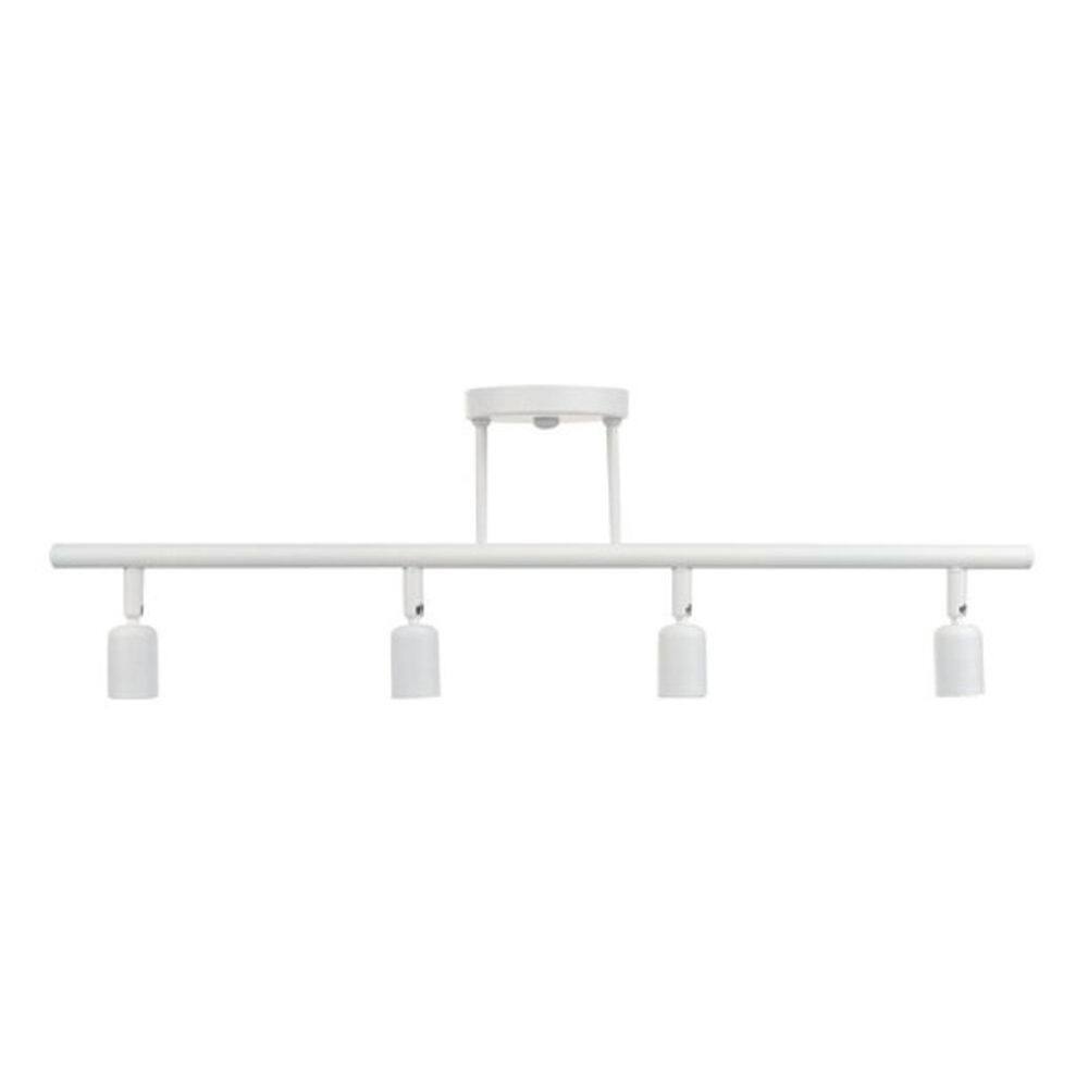 Luminária Spot Plafon Trilho Led 4Xe27 Escritório Branco