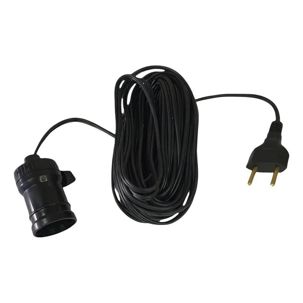2X Extensão Com/Bocal 10 Metros E27 Lampada Padrão 127/220V