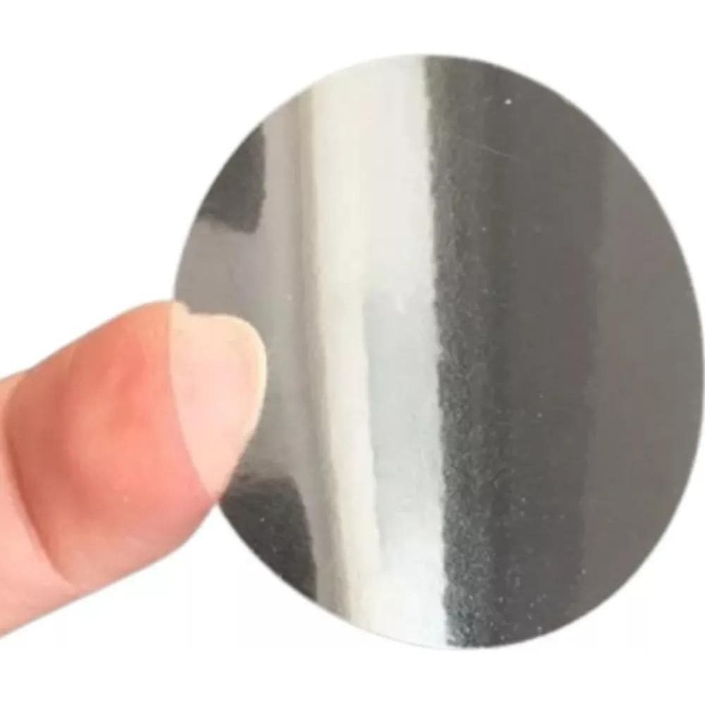 1.000 Etiquetas Selo Lacre Bolinha Transparente 5X5Cm