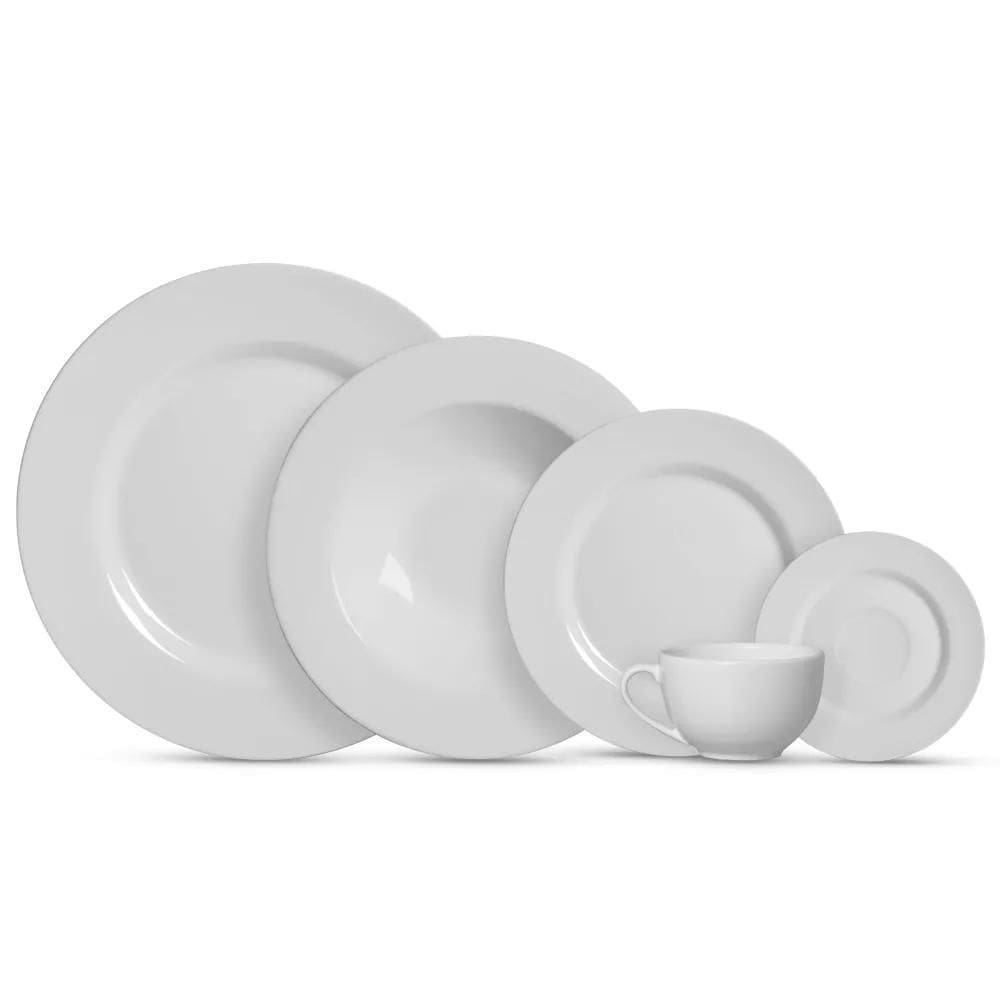 Aparelho De Jantar 20 Pçs Branco Liso Alleanza
