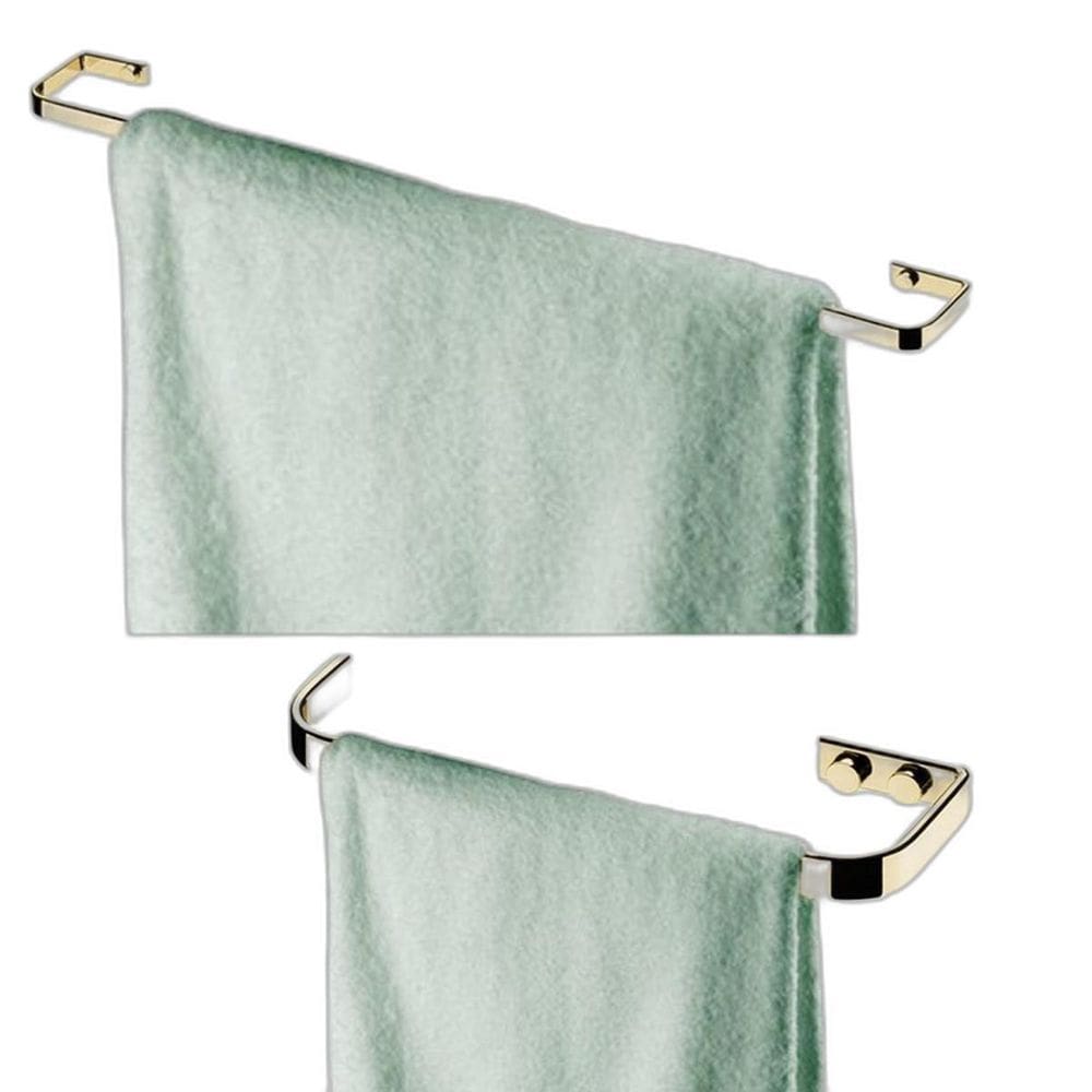 Kit Porta Toalha Banho Toalheiro Parede Dourado - Future