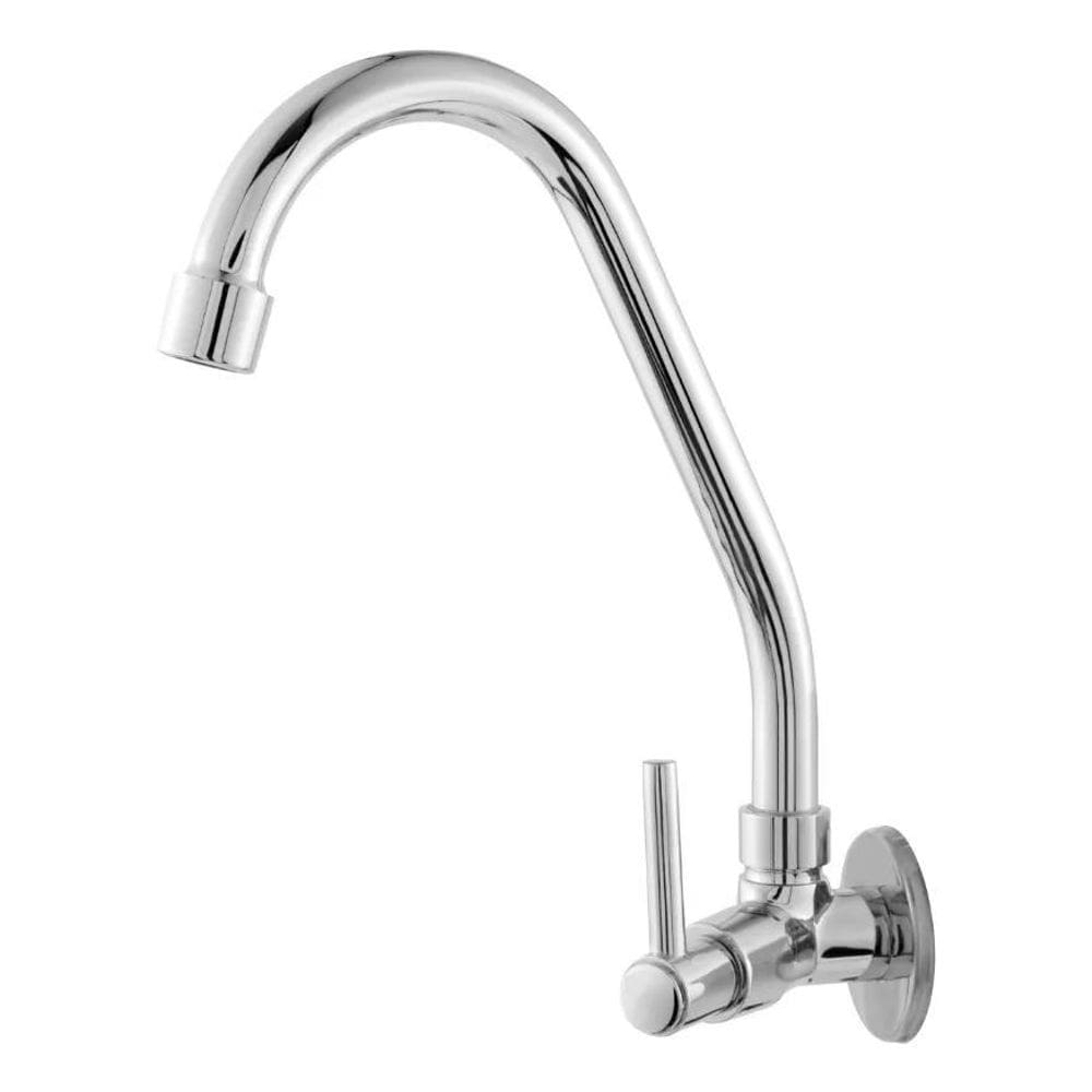 2X Torneira De Cozinha Parede Pia Bica Movel Metal Acabament