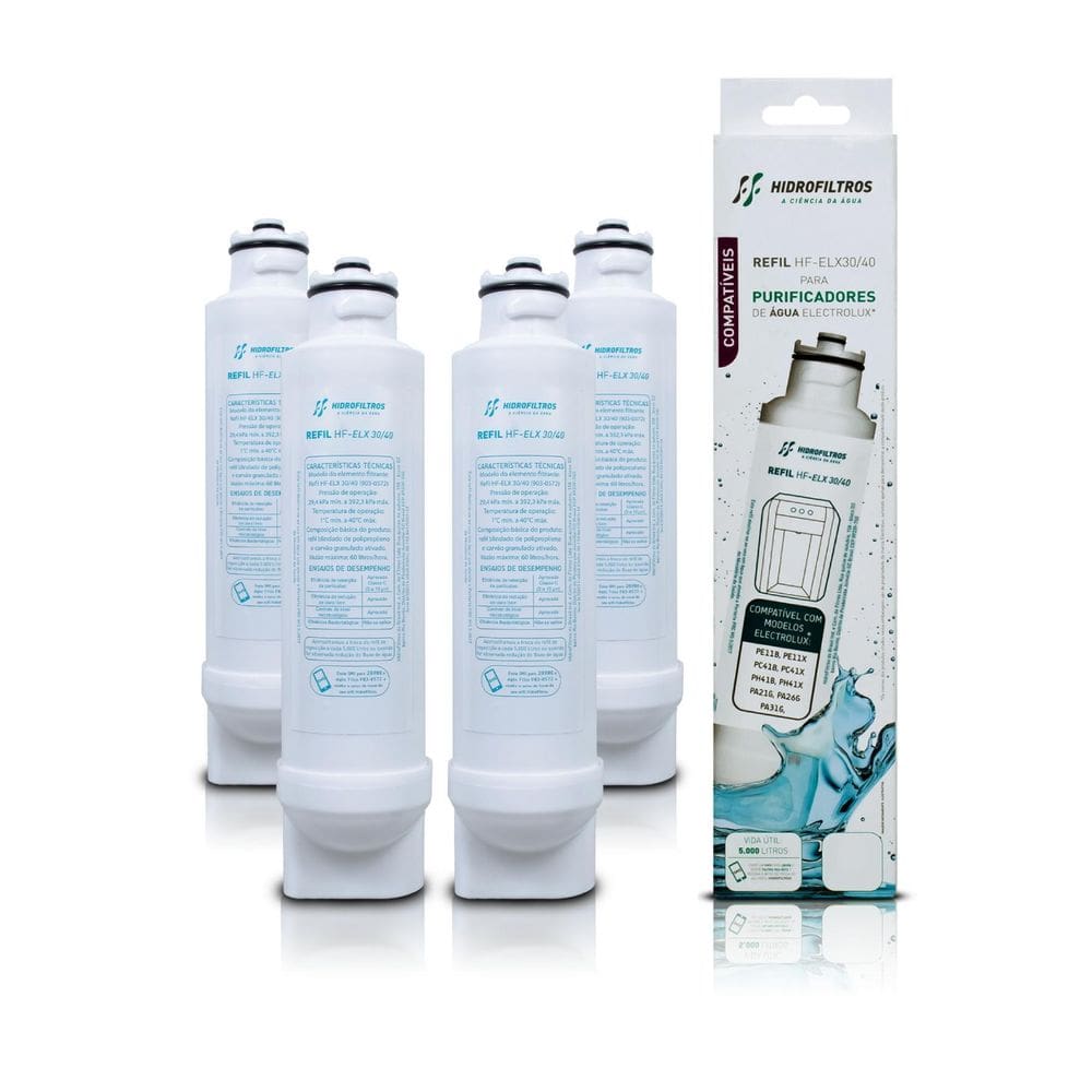 Kit 4 Refil Hidrofiltros Compatível Electrolux Pe11X E Pe11B
