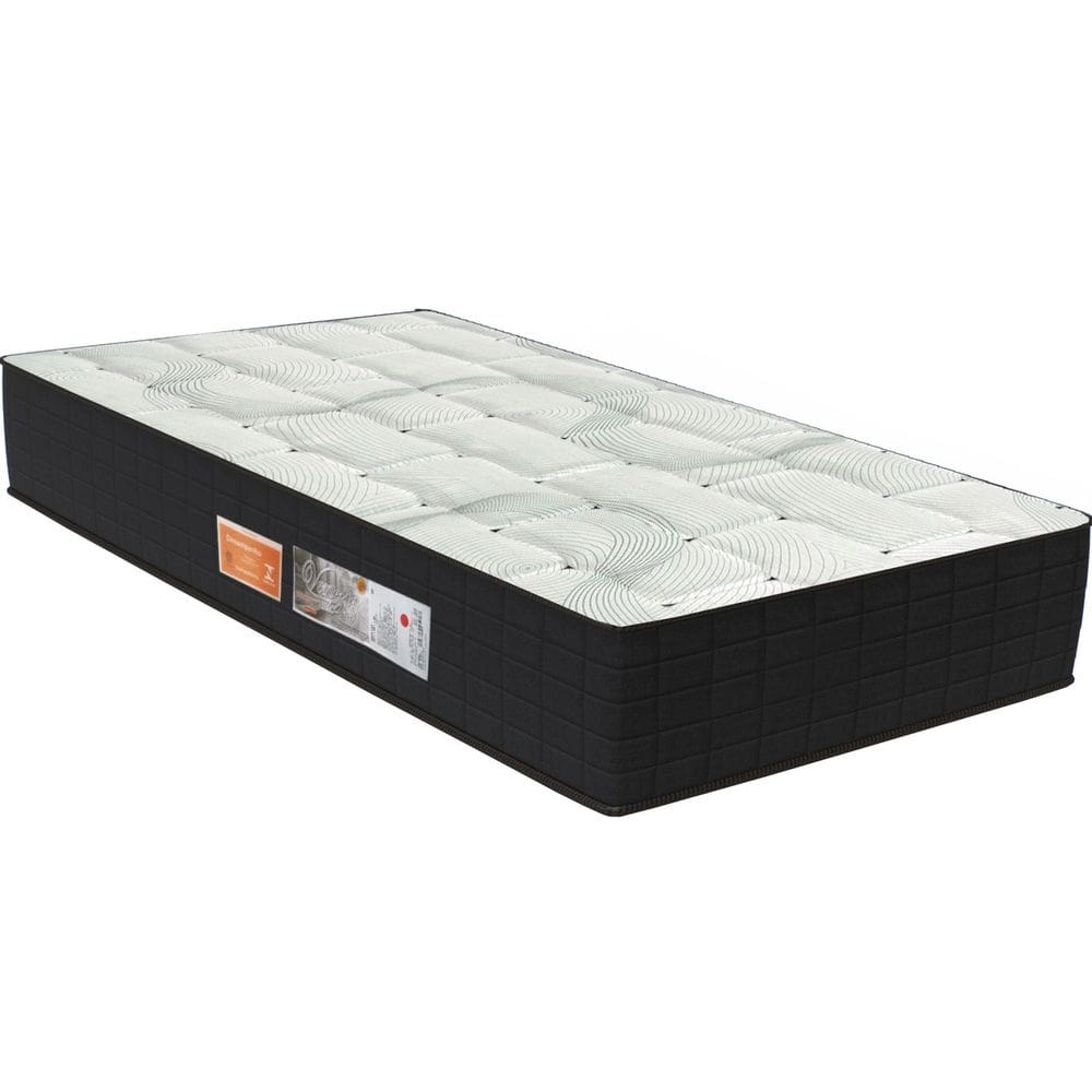 Colchão Solteiro Molas Bonnel Venezia 24x88cm Hard Coil Orthoflex Preto/Cinza