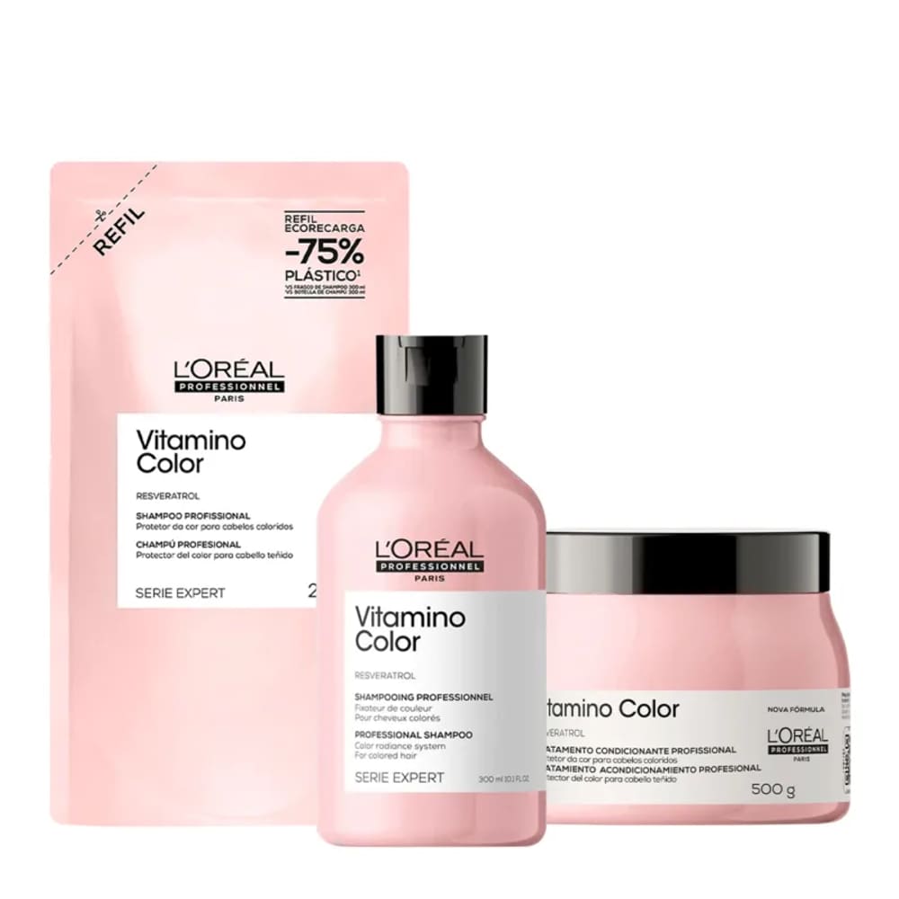 Kit Vitamino Color Refil + Shampoo 300 ml + Máscara 500 ml