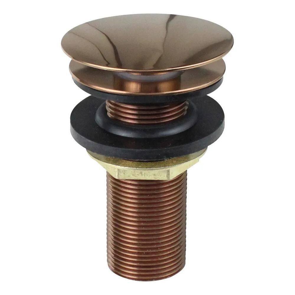 2X Valvula Ralo Click Rose Gold Pia Lavatório Cuba Metal 7/8