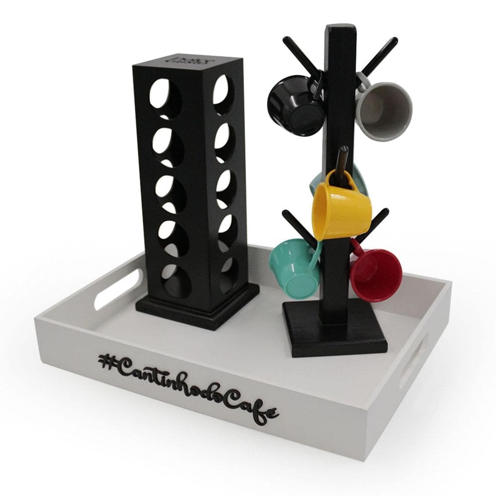 Kit 6 Xicara Porta Capsulas Dolce Gusto Bandeja Acrílico