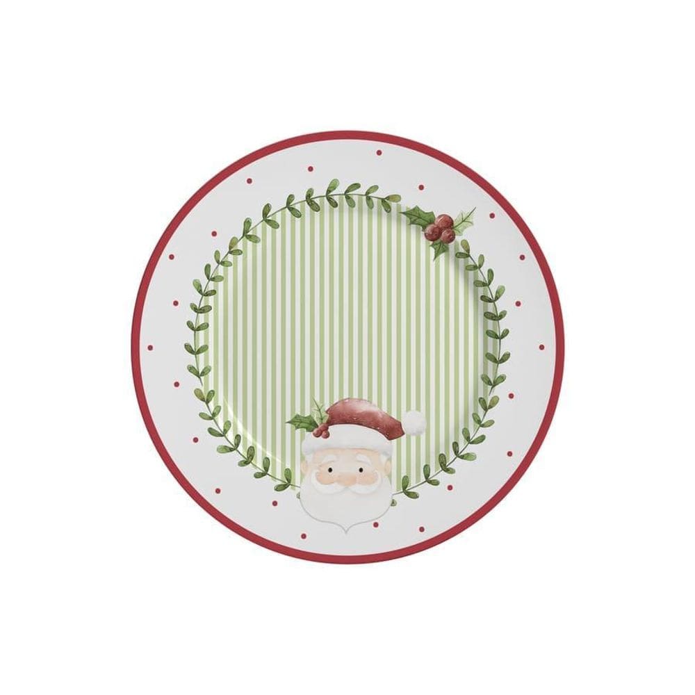 Prato Sobremesa Cerâmica Branca 21cm - 6 Unidades