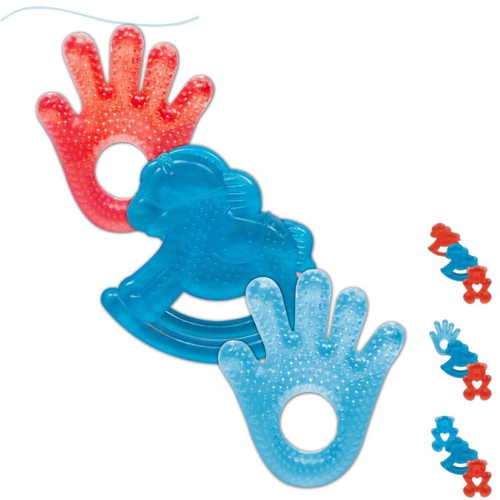 Kit 3 Mordedores Buba Infantil Bebe Agua Resfriavel Gelado