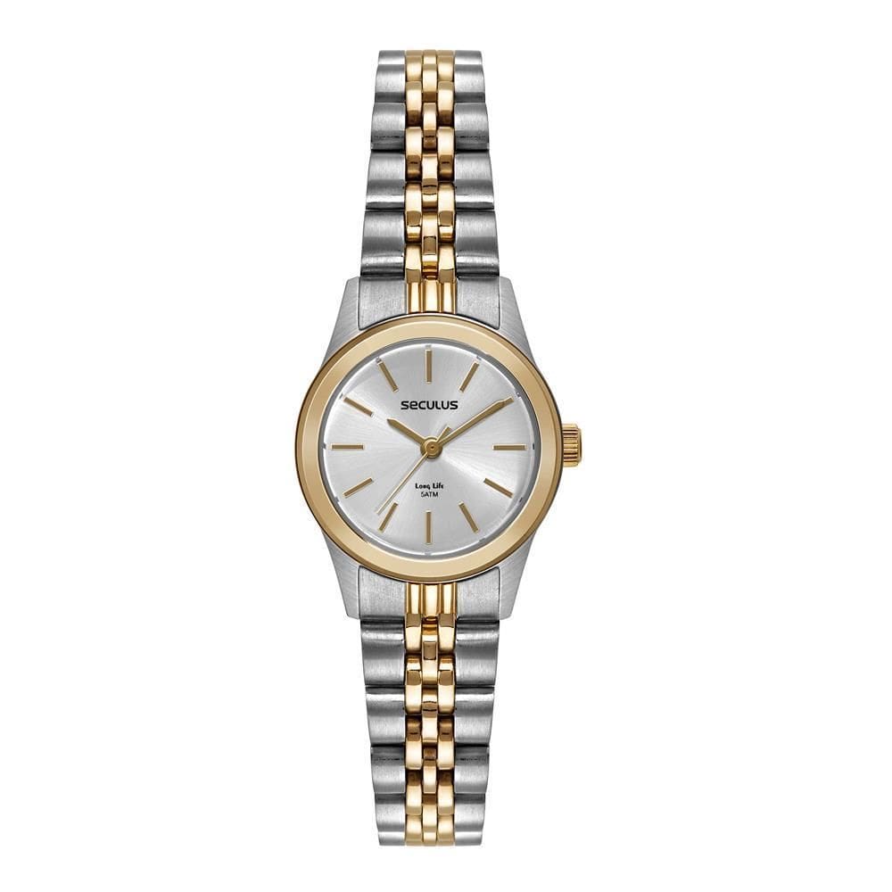 Relógio Seculus Feminino Ref: 44193Lpsvba2 Clássico Aço