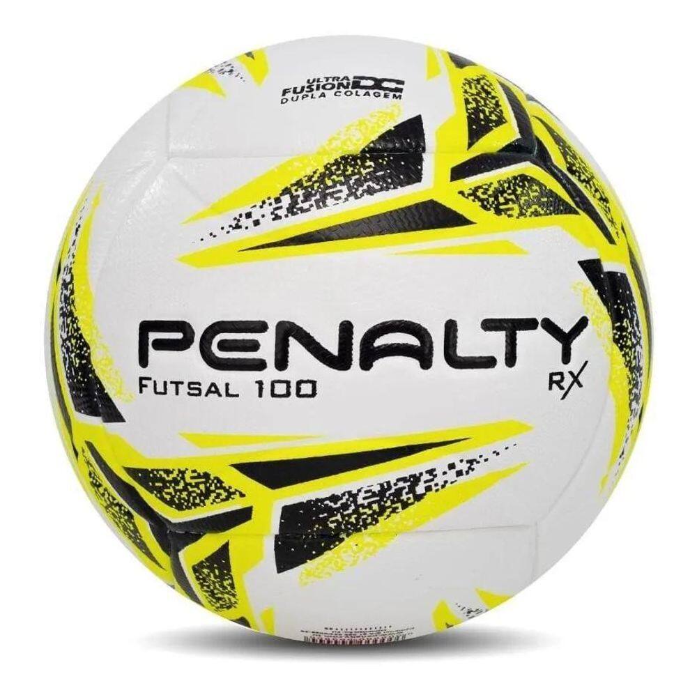 2X Bola De Futsal Penalty Rx 100 Xxiii Amarela Branca E Pret
