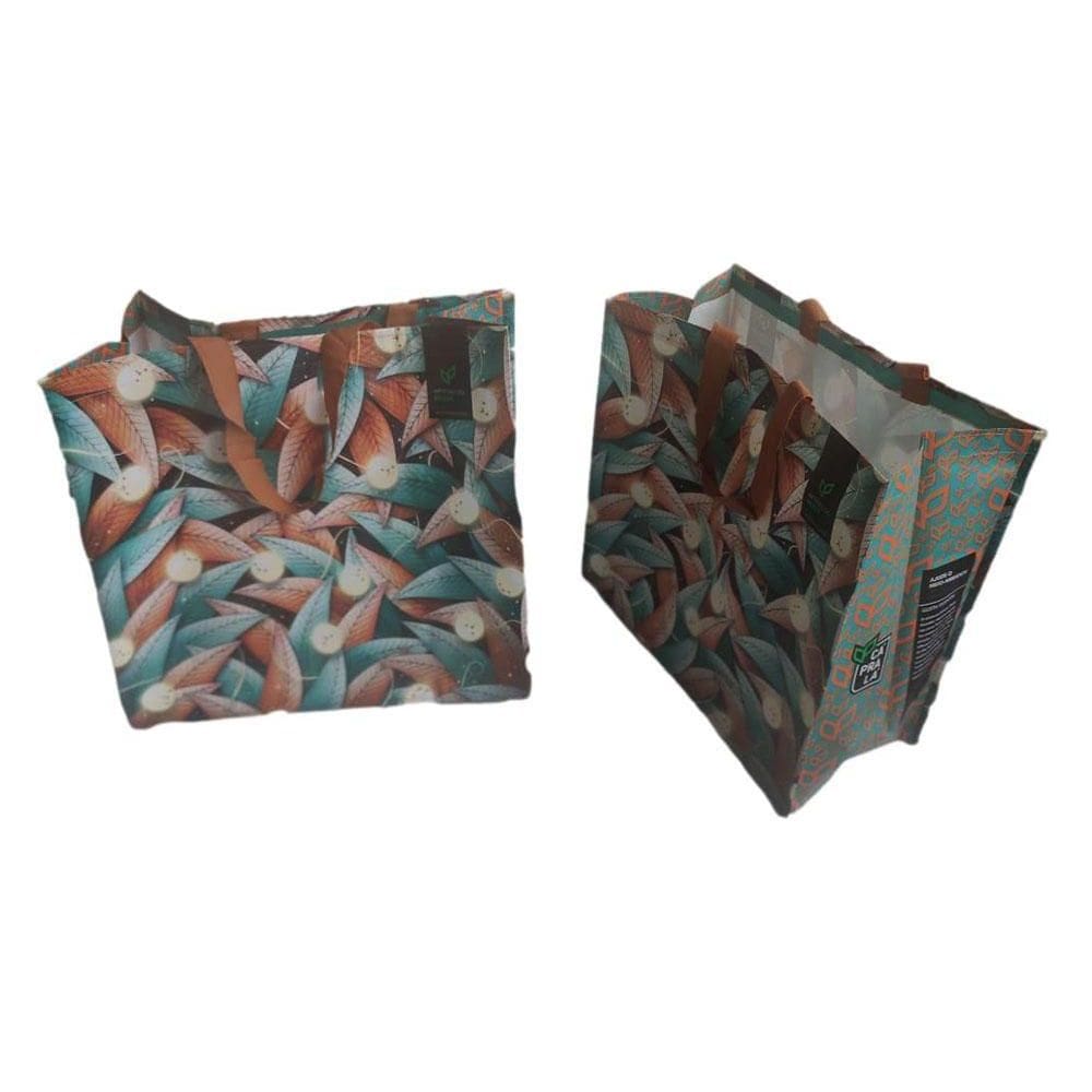 Sacola De Ráfia Retornável 40X45X22Cm Pacote Com 10