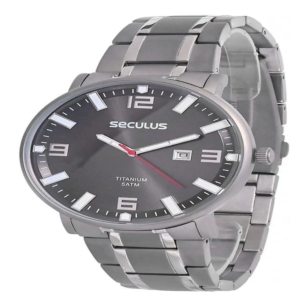 Relogio Seculus Masculino Titanium Prateado 44114G0Svnt1