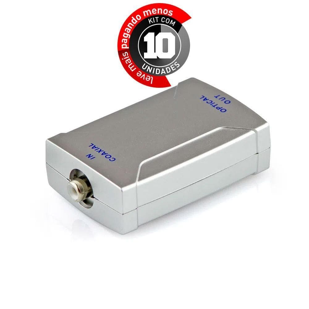 Conversor Coaxial Para Óptico - Kit Com 10