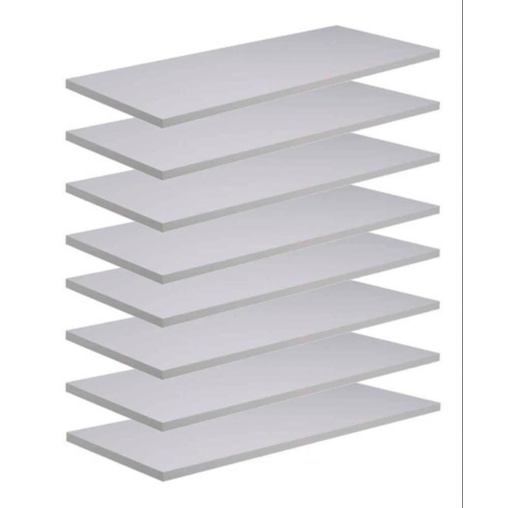 Kit 8 Prateleiras 30X20 Flutuantes Mdf 15Mm Branco Decoração