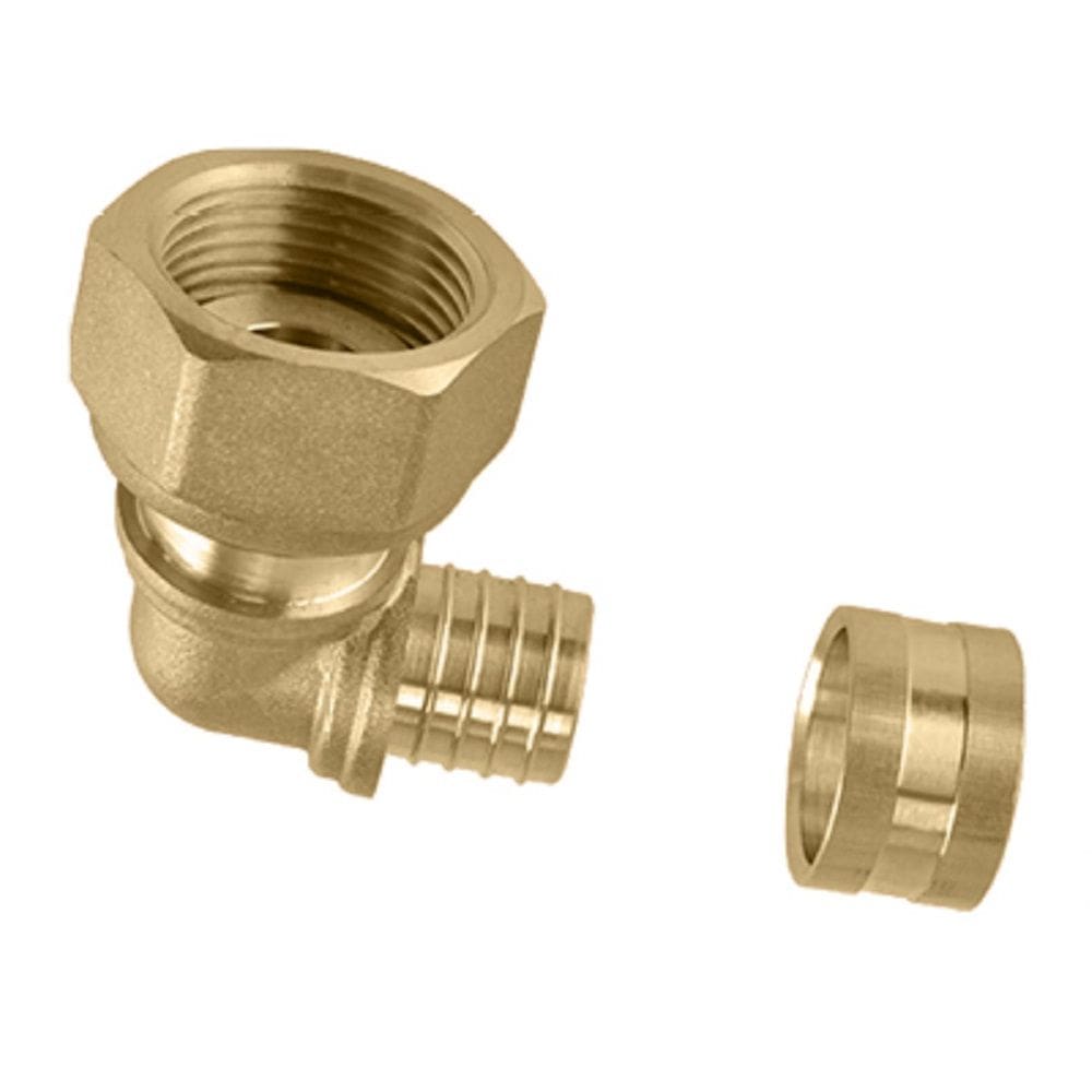 Cotovelo Fêmea Rosca Móvel PEX Água 25X3/4” Kit c/ 2 -Emmeti