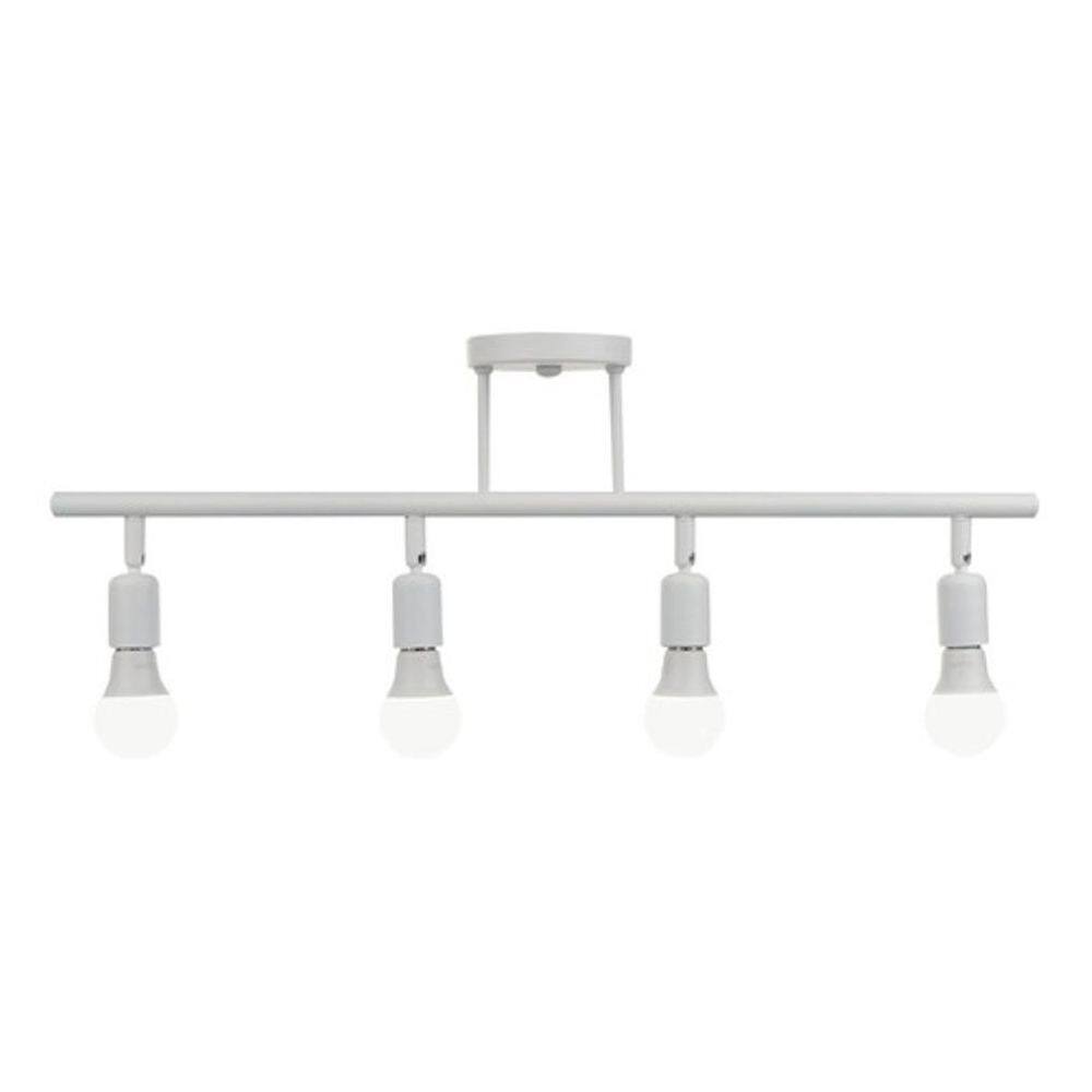 Spot Trilho 4 Lâmpadas Sobrepor Direcionável E-27 Branco