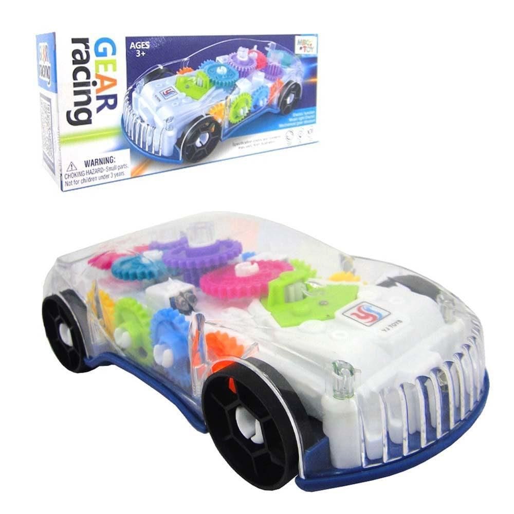 Brinquedo Carrinho Transparente Bate E Volta Com Luz E Som