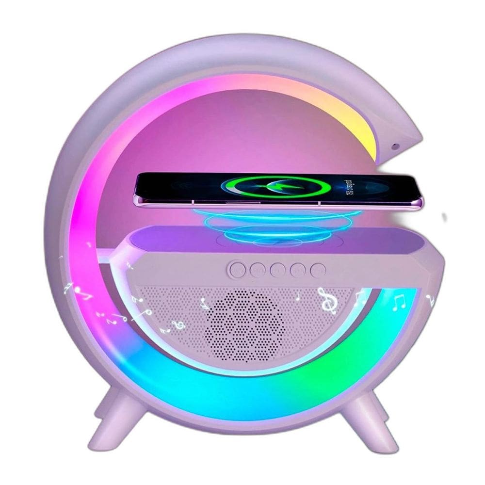 Luminária De Mesa G Speaker Bluetooth Carregamento Indução