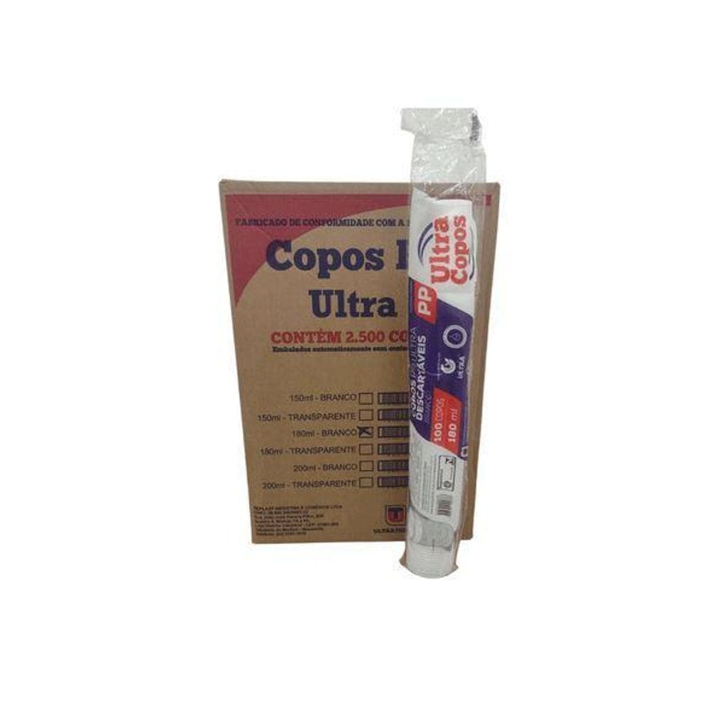Caixa Copo 180Ml Ultra Pp 2500 Transparente